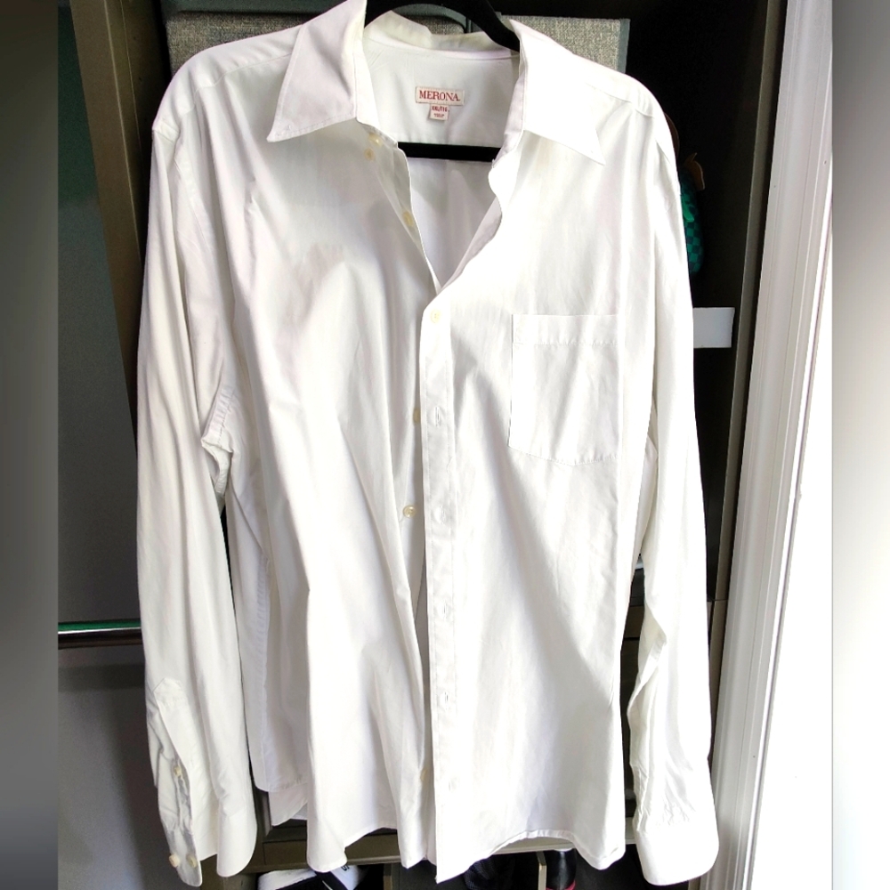 Mens Merona Dress Shirt - white XXL